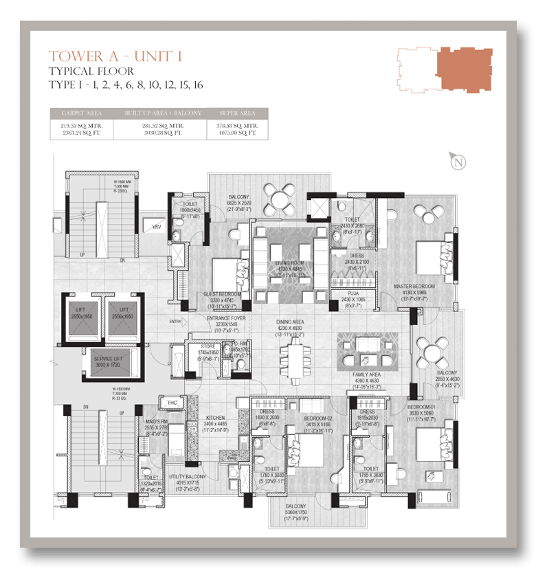 Luxurious 4 BHK Flats in Prime Location Shalimar Gallant West